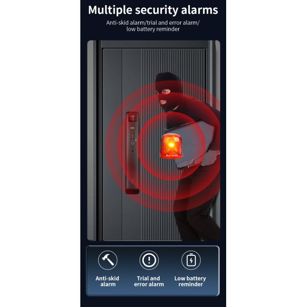 Qleung S958max Smart Door Lock with 3D HD Camera Facial Recognition and Tuya App Remote Control
