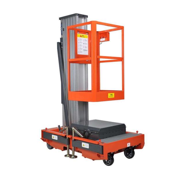 Single Mast Vertical Telescopic Aluminium Alloy Lift Platform 9m 150kg
