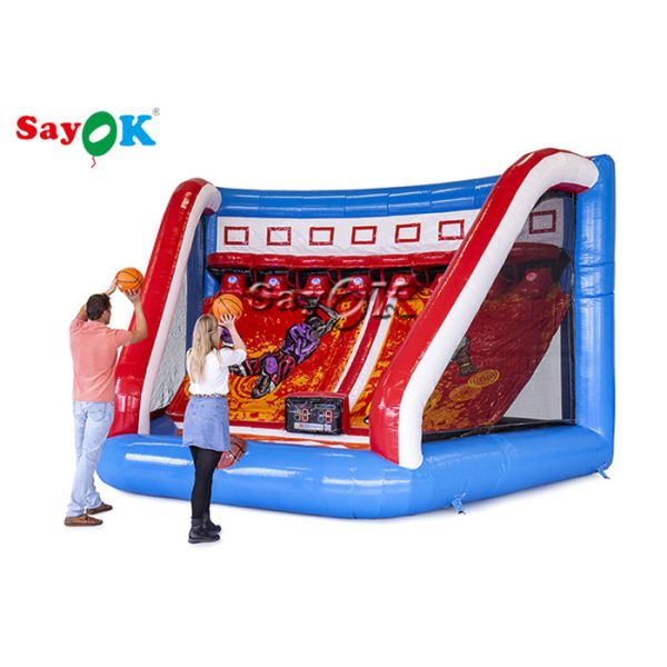 Игра обруча раздувной доски баскетбола на открытом воздухе спорта бейсбольного матча раздувной двойная снятая 3 лет гарантии