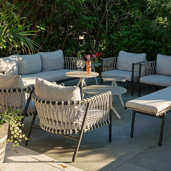 Chaise en rotin de pique-nique extérieur en acier avec couleur optionnelle et 2 ans