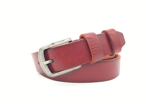 High Strength Genuine Leather Waist Dress Belt For Girls Pants / Women Skinny Belt