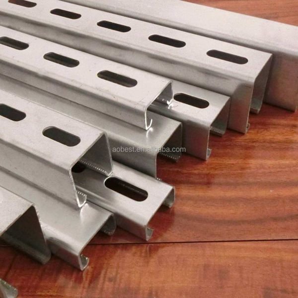Galvanized Steel Uni Strut Channel with 41mm Side Rail Height and Heavy Load Capacity