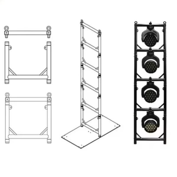 Rectangular Concert Stage Truss , Square Aluminum Truss 0.5m 1m 2m 3m 4m