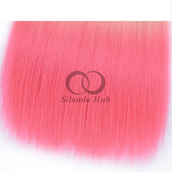 #T1B/613/Pink Straight Remy Human Hair Bundles Sew In Weave Bundles Brazilian Bundle Deals