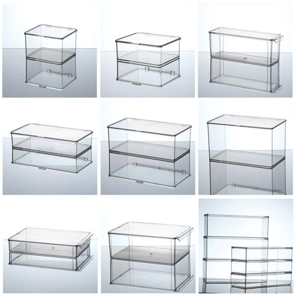 Clear Stackable Storage Bins With Lids, Large Plastic Containers With Handle For Pantry Organizer And Storage,Perfect For Bathroom,Cabinet,Kitchen,Fridge,Closet Organization