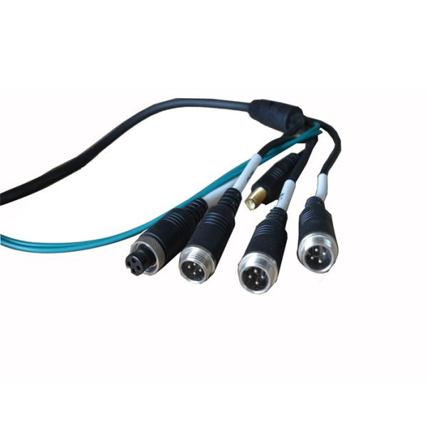 5 pin wires DC connection cable black color water proof for monitoring camera