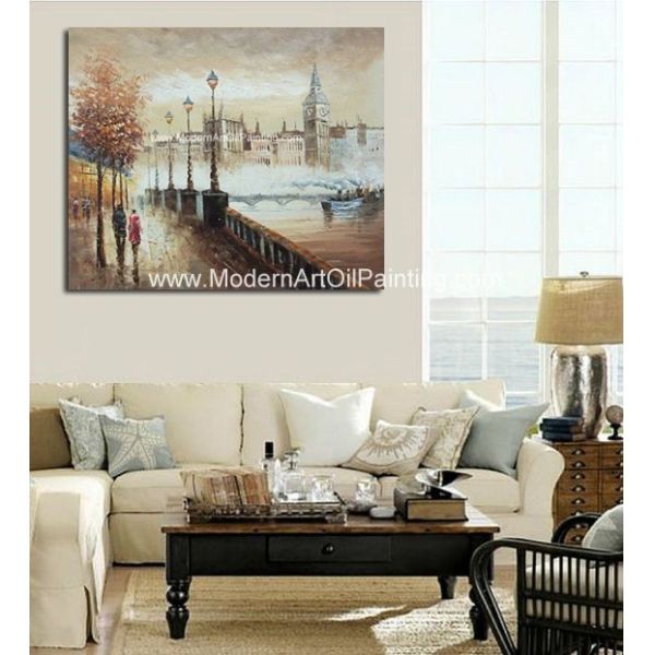 Colorful Impressionist Painting Paris Street Landscape Palette Knife Jane Style