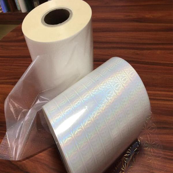 Transparent Holographic Cold Lamination Film 17 Micron Clear Holographic Film For Packaging