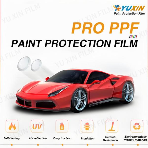 7.5 Mil 8.5 Mil Paint Protection Film Hydrophobic Clear PPF Weather Resistance TPU Film