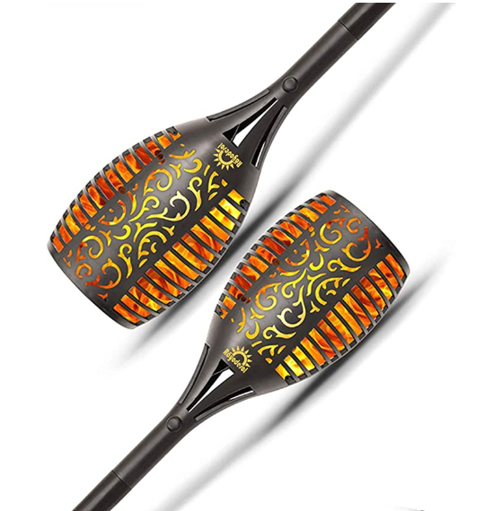 Warm White 121mm 5.5W Flame Solar Garden Lights