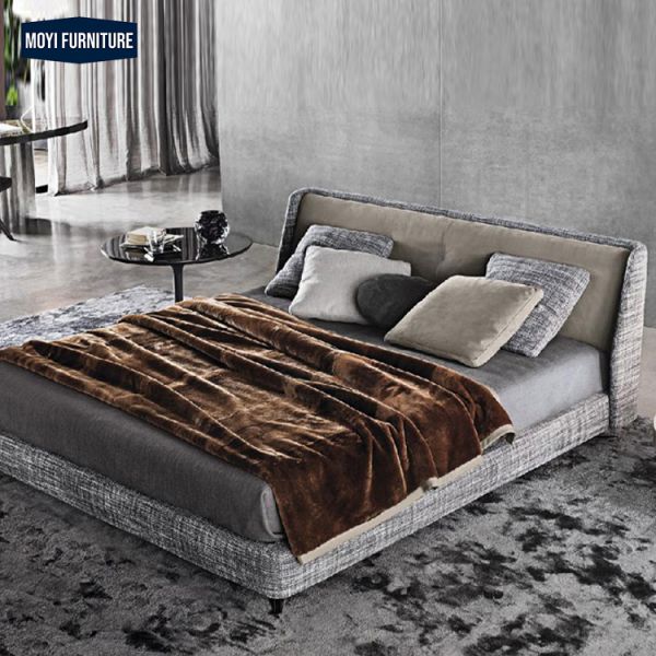 Modular Bedroom Furniture Set Luxury King Size Bed Classic Velvet Fabric Bed Modern Furnitures Latest Design