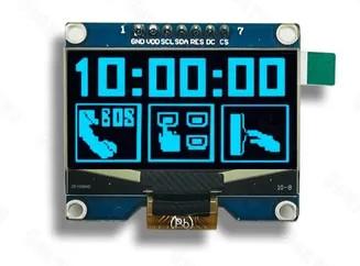 3.3V 1.54 Inch OLED Screen 128x64 White Blue Yellow With SPD0301 Driver IC