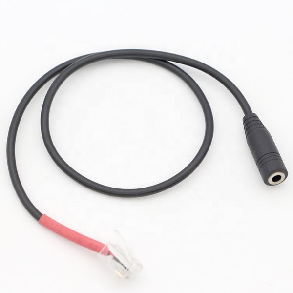 RJ9 RJ10 a Mujer 3.5 mm CTIA Plug Audio Jack Adaptador de auriculares Cable para teléfono de oficina