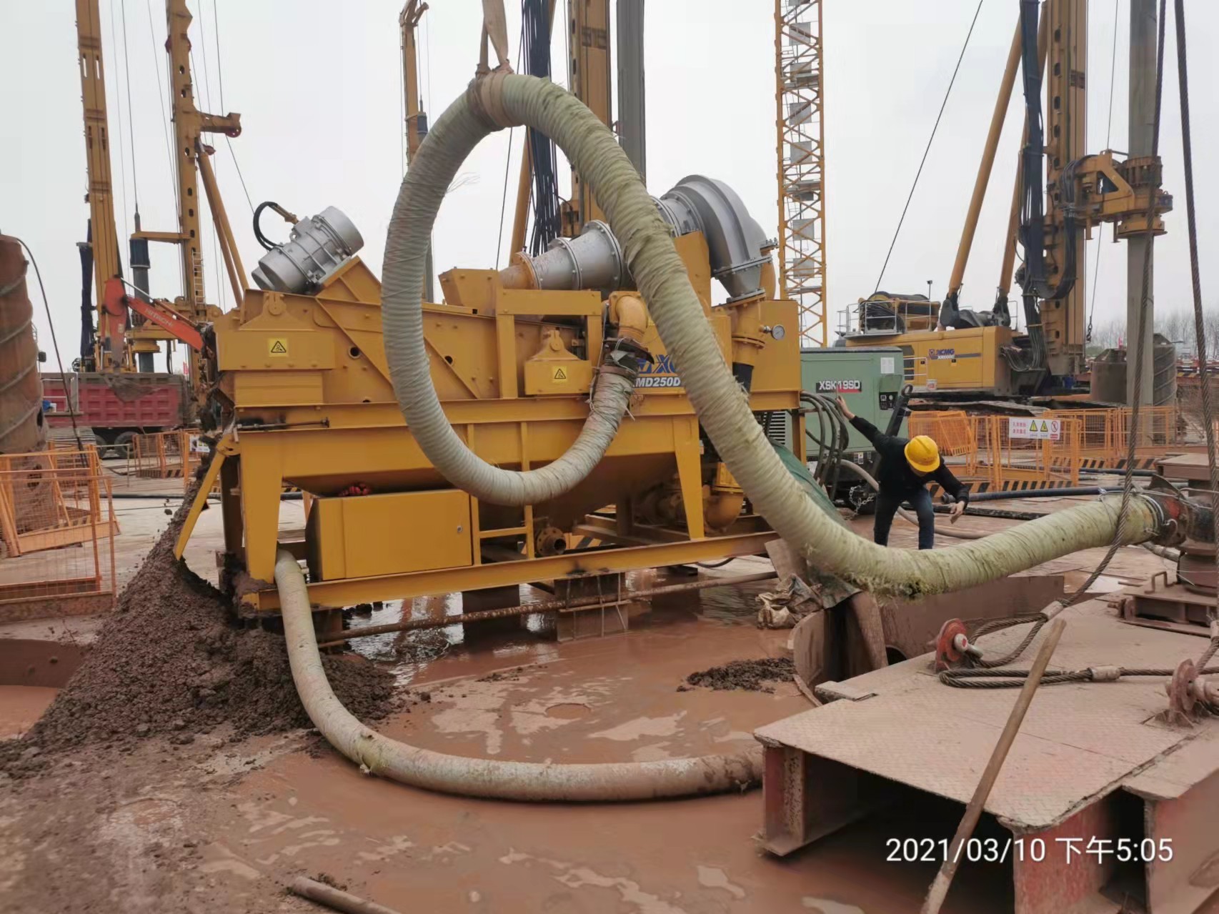 Mud Desander Slurry Separator for Rotary Drilling Rig Bored Pile Foundation Construction