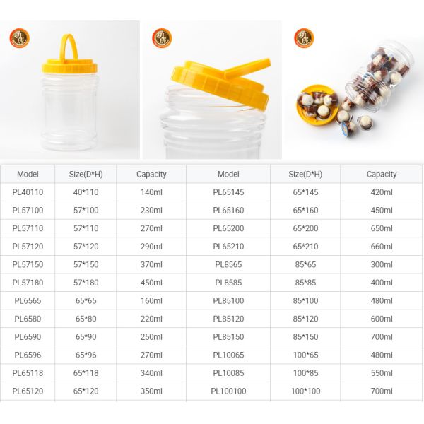 ЛЮБИМЕЦ бутылки варенья упаковки еды 2000g пластиковый привинчивает верхние опарникы