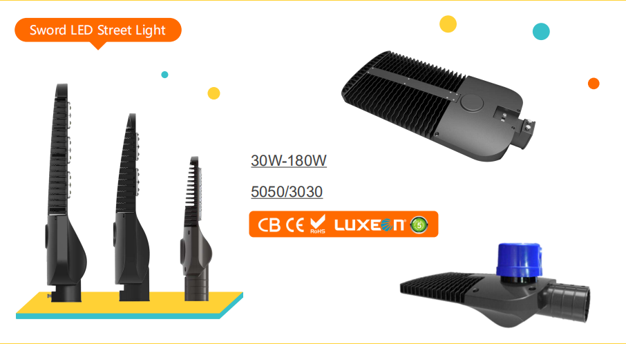 CE ROHS Approved 60 Watt Energy Saving LED Street Lighting Die Casting Aluminium Housing