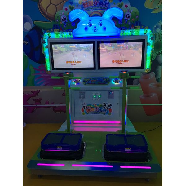 Cute Rabbit Kids Jumping Little Warrior Sport Machine Coin Operated