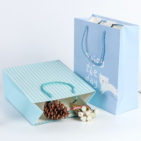 Large Vertical Cartoon Gift Bag Birthday Gift Packaging Paper Bag Shopping Clothes Bag