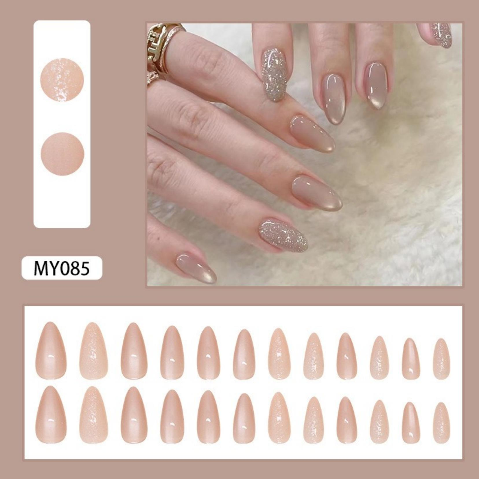 Red 3D Cat Eye Nails 24pcs ABS Short Almond Acrylic Nails ODM