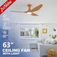 Ventilateur de plafond commercial avec lumière multicolore et télécommande alimenté par moteur CC