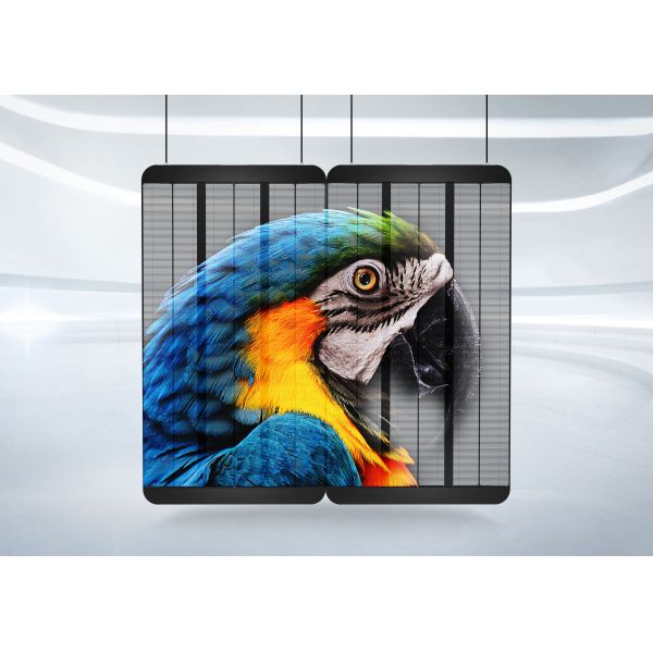 See-Through P3.9 LED Transparent  Grille Display Film  Ideal for Mall Office Window Advertising