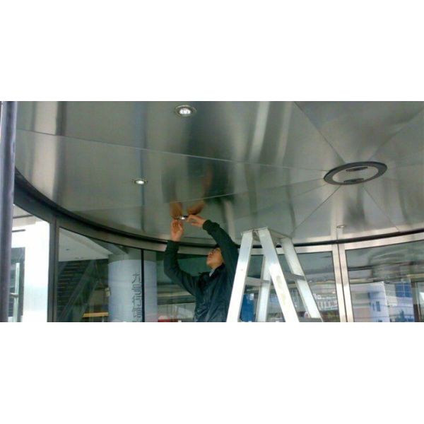 Round Automatic Curved Sliding Door , hotel auto sliding glass door