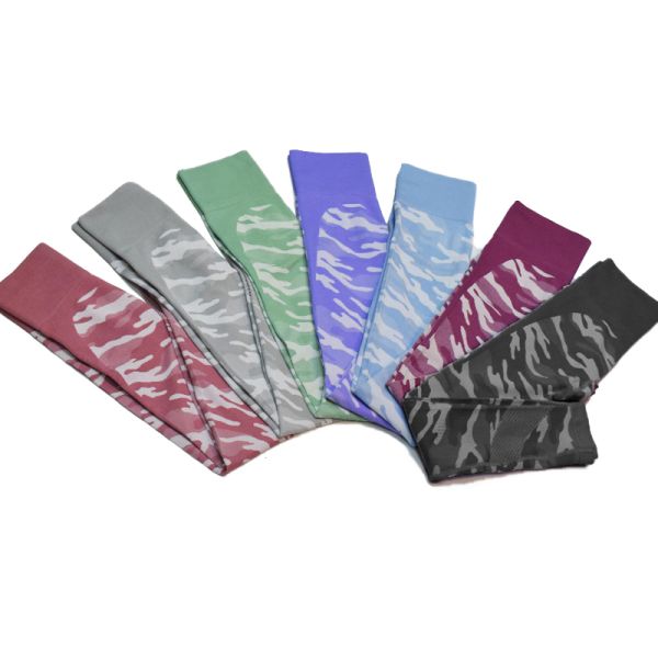 Oem Factory Manufacturer Custom Logo GYM Fitness Apparel Seamless Camo Leggings