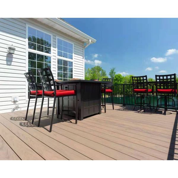 Anti Corrosion WPC Solid Decking 4.8 M Solid Composite Decking Moisture Proof