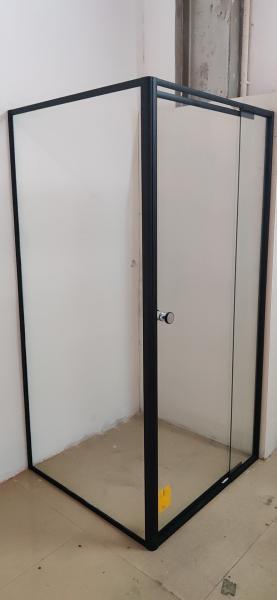 Aluminium Pivot Door 900x900x1850 Black color,Easy DIY installation