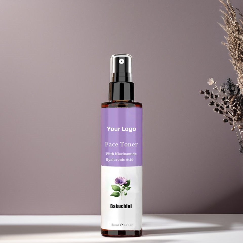 OEM ODM Bakuchiol Hyaluronic Acid Nicotinamide Facial Toner Korean Skincare Water for Hydration and Anti-Aging