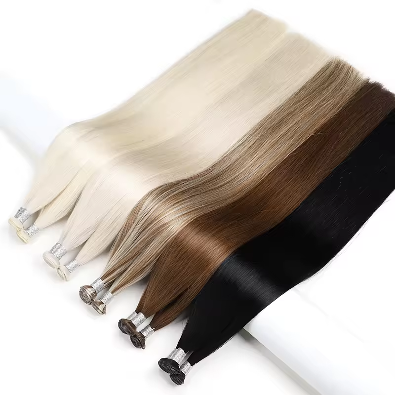 100% Remy Hair Virgin Genius Weft Raw Human Hair Bundle Various Styles Grade Virgin Hair