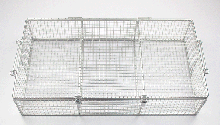 Woven 2.5mm Mesh Storage Baskets Hospital Restaurant Kitchenware Disinfection
