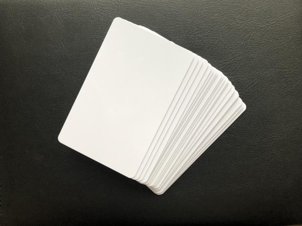 Retail CR80 Blank White PVC Business Cards Reprintable Glossy 85.5mm*54mm