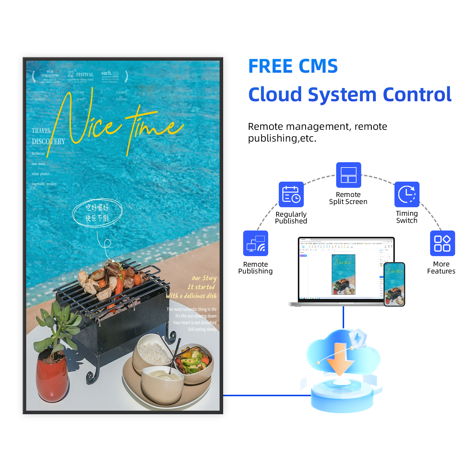 4K Android 14 Wall Mounted LCD Display for Indoor Commercial -E6 Model Series