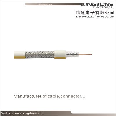 7 × 0.18mm Stranded BC RG59 Micro CATV Coaxial Cable with Solid PE 95% CCA Braid