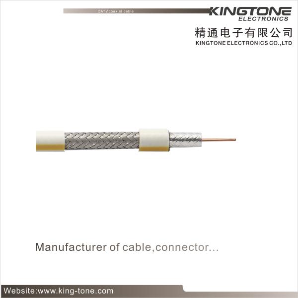 7 × 0.18mm Stranded BC RG59 Micro CATV Coaxial Cable with Solid PE 95% CCA Braid