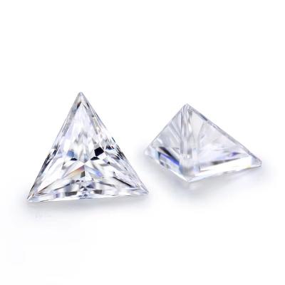 Prix de gros par carat D Incolore moissanite synthétique Triangle coupé VVS1 diamants moissanite en vrac 5 carats