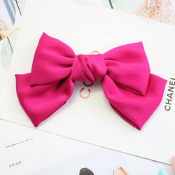 Satin Silk Hair Accessories Clips Butterfly Big Hair Bow Clips Girls 21cmx13cm