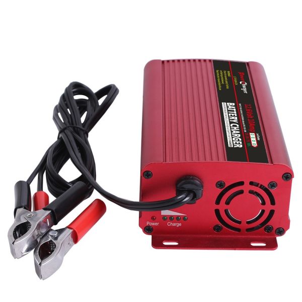 CE Aluminum Shell 12v Car Lead Acid Battery Charger MCU Controlled