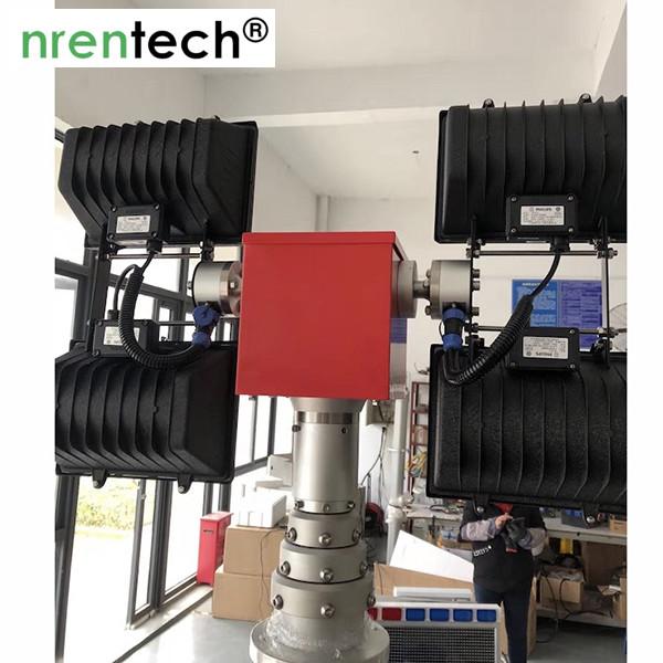 Tilt and Turn unit pneumatic telescopic mast light-6m height/inside electric cables/ remote control
