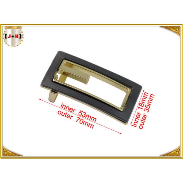 Luxurious Custom Black Metal Heel Bar Belt Buckles For Men'S Leather Belts
