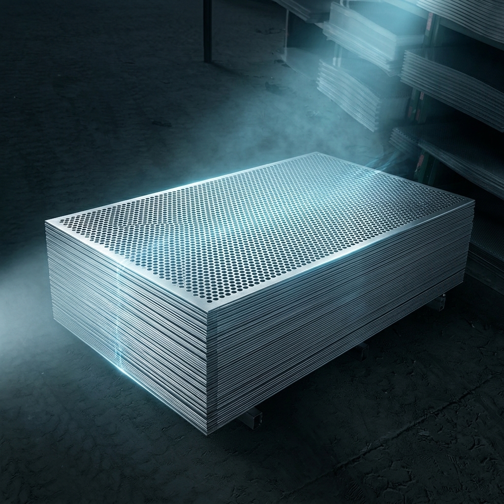 1000×2000mm Silver Perforated Stainless Steel Sheet 1.5mm Hole