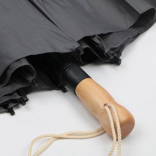 Lightweight 2  Foldable Golf Umbrella Light Wood Handle With Silk Screen Print