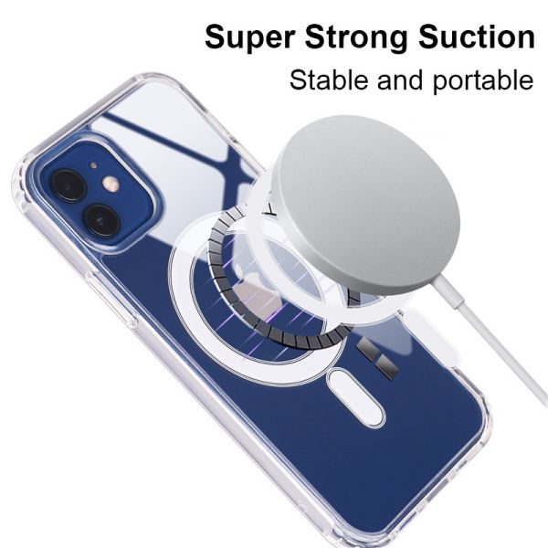 TPU PC Mag Safe Phone Cases Crystal Clear iPhone Protective Case For iPhone 15 14
