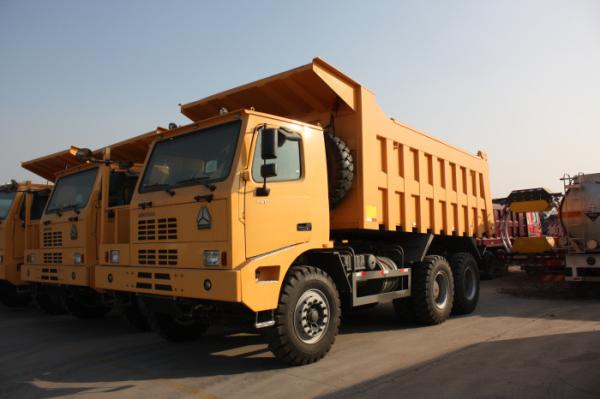 70 Tons HOWO Mining Tipper Dump Truck 371HP High Strength Steel Cargo Body