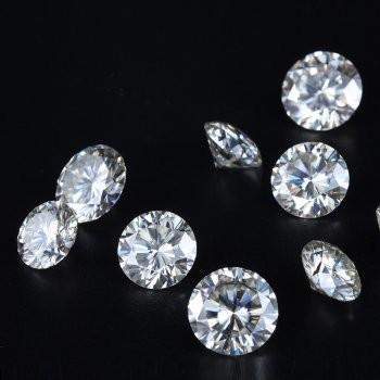 Round Brilliant Cut Genuine Loose Moissanite 1Ct 6.5Mm Off White Gem