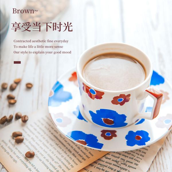 Coupe de café et soucoupe de cappuccino en céramique pour cadeaux d'affaires