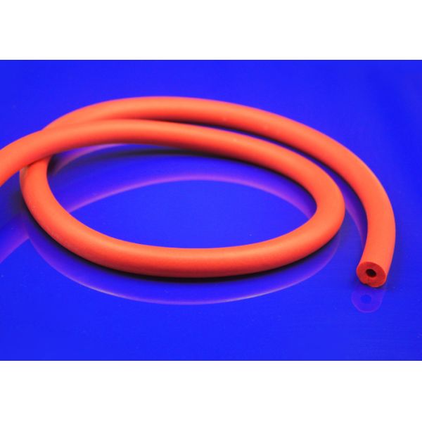 Ultraviolet Resistance Silicone Sponge Tubing , Red Rubber Foam Insulation Tube