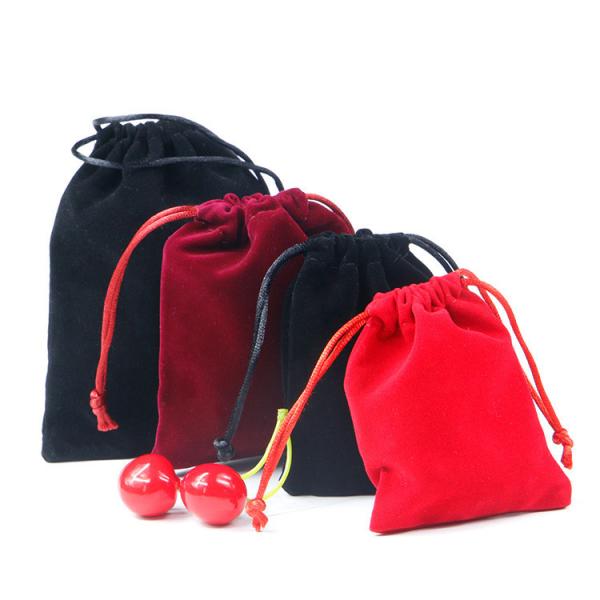 Multiple Size Smooth Drawstring Velvet Jewelry Bag for Luxury Jewelry Gift Packaging