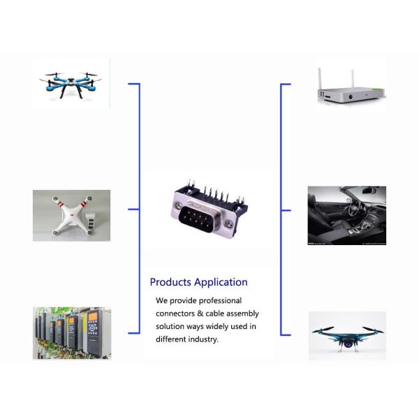 Durable 9 Pin D Type Connector , 9 Pin D Shell Connector Sealing Performance